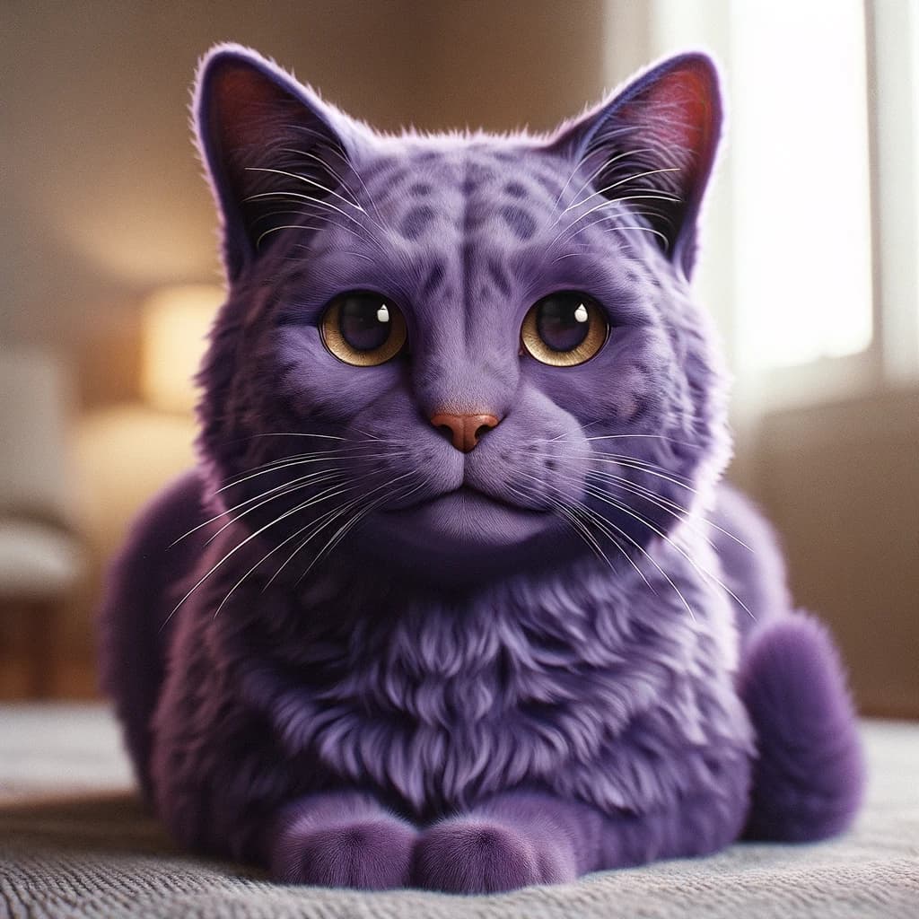 unique purple cat